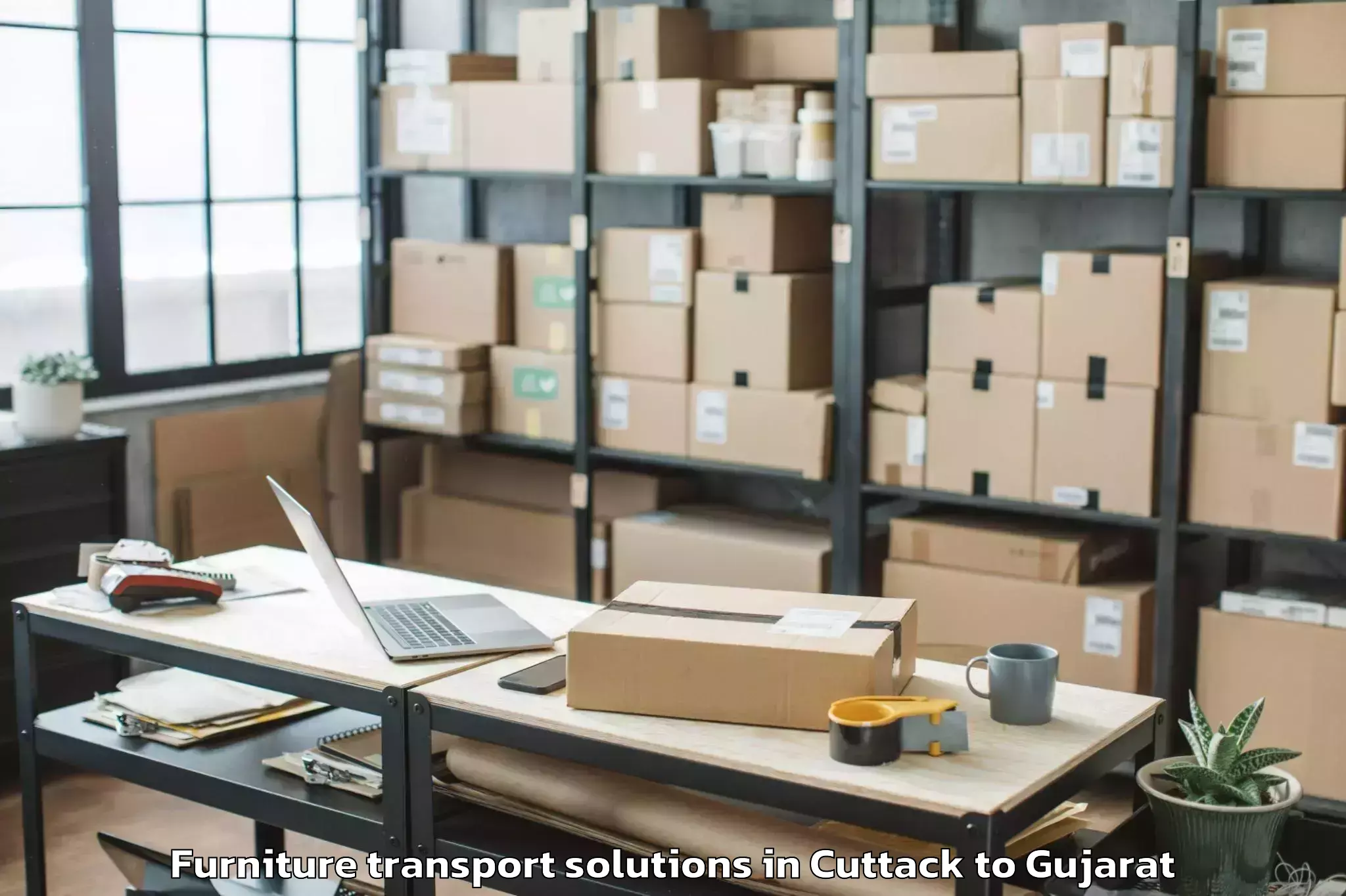 Quality Cuttack to Halol Furniture Transport Solutions